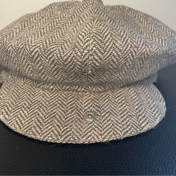 Jonathan Richard herringbone tweed Irish wool cap size 7 1/8. - Picture 3 of 6